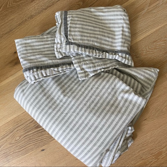 Threshold Other - Threshold | QUEEN striped cotton duvet cover + 2 pillowcases
